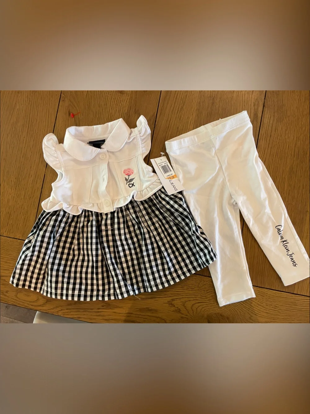 Calvin Klein Jeans Infant Dress + Leggings Set 12m #208